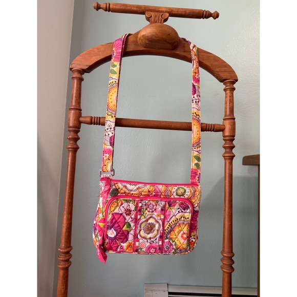 Vera Bradley Handbags - Vera Bradley Little Hipster Crossbody Bag in Clementine floral and paisley